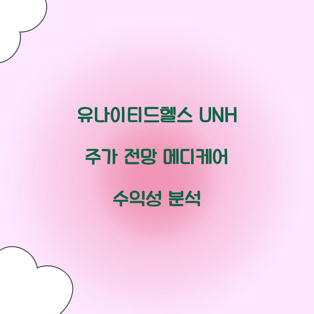 유나이티드헬스 UNH 주가 전망