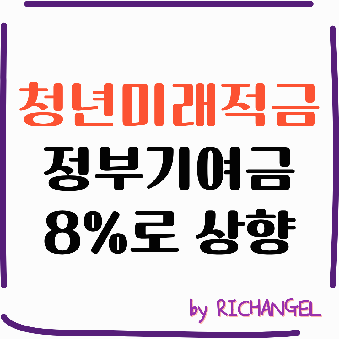 청년미래적금 정부기여금 8% 상향