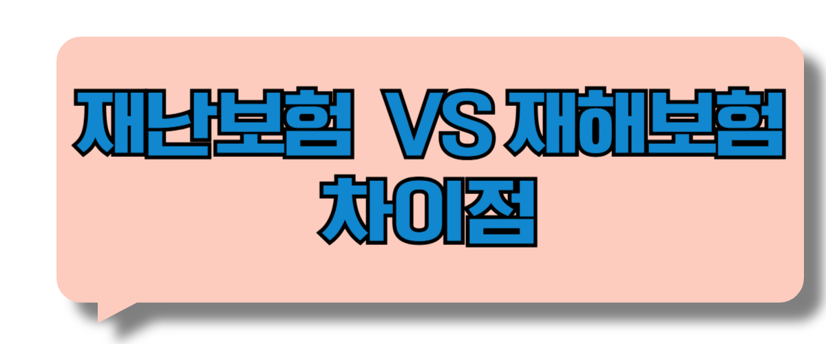 재난 보험 vs 자연 재해 보험 차이 총정리