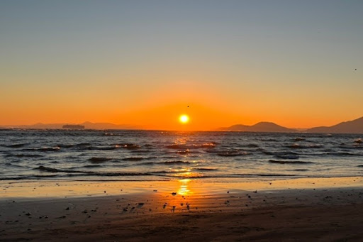 다대포 바다의 선셋 모습