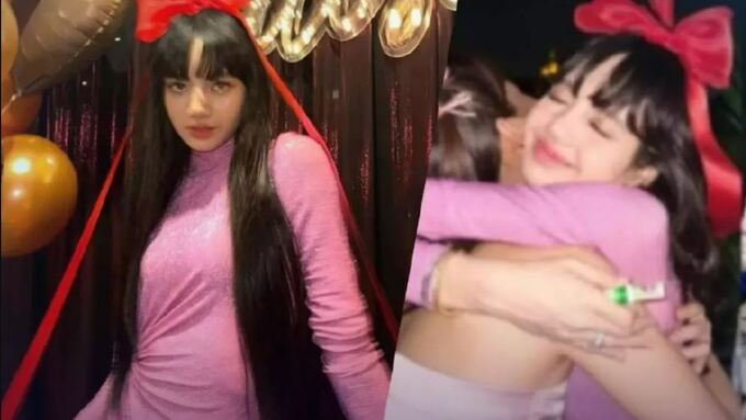 블랙핑기 리사가 공개한 사진 중 흡임제 야돔을 들고 있는 모습