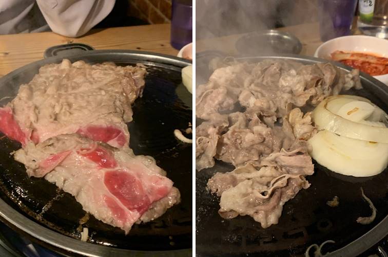 고기 뒤적여주는 직원분