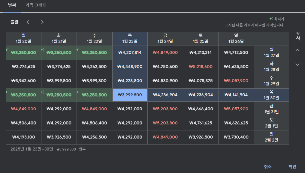 구글 플라이트 최저가 항공권