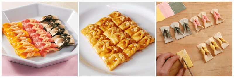 오색매작과&#44; 매작과&#44; 매작과 만드는 사진