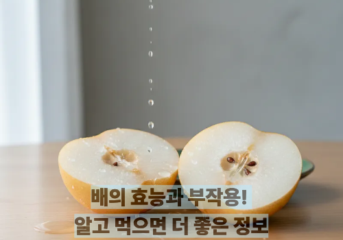배의 효능과 부작용! 알고 먹으면 더 좋은 정보