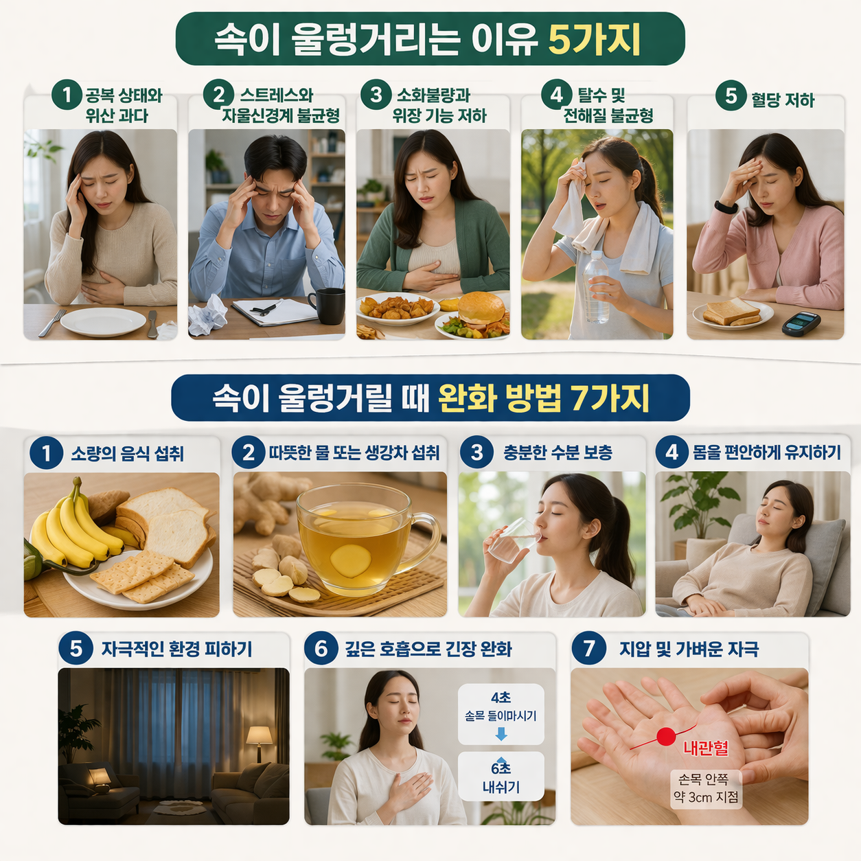 속이 울렁거리는 이유와 해결 방법-사진