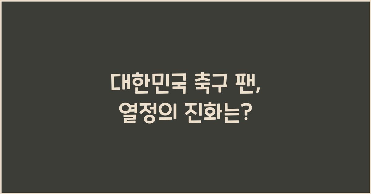 대한민국 축구 팬