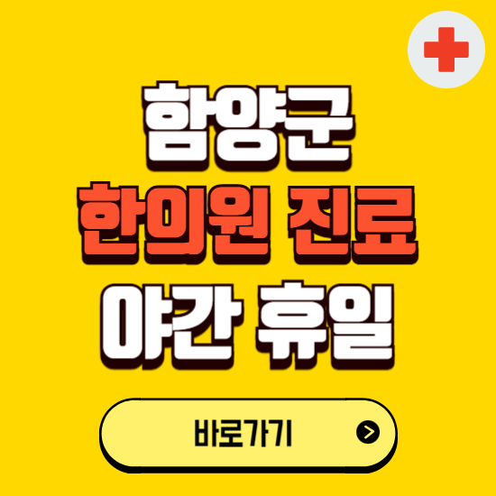 함양군 야간 휴일 한의원 한방병원 찾기 ❘ 24시 일요일 주말 연휴 응급진료 추천 잘하는 곳