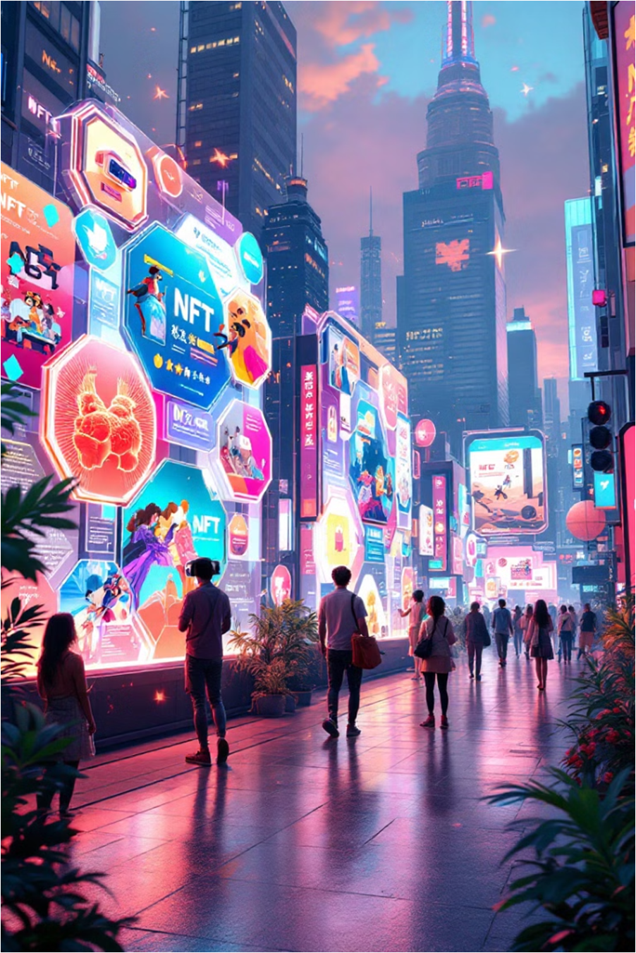 NFT & 디지털 자산 창업의 미래 by AI 생성