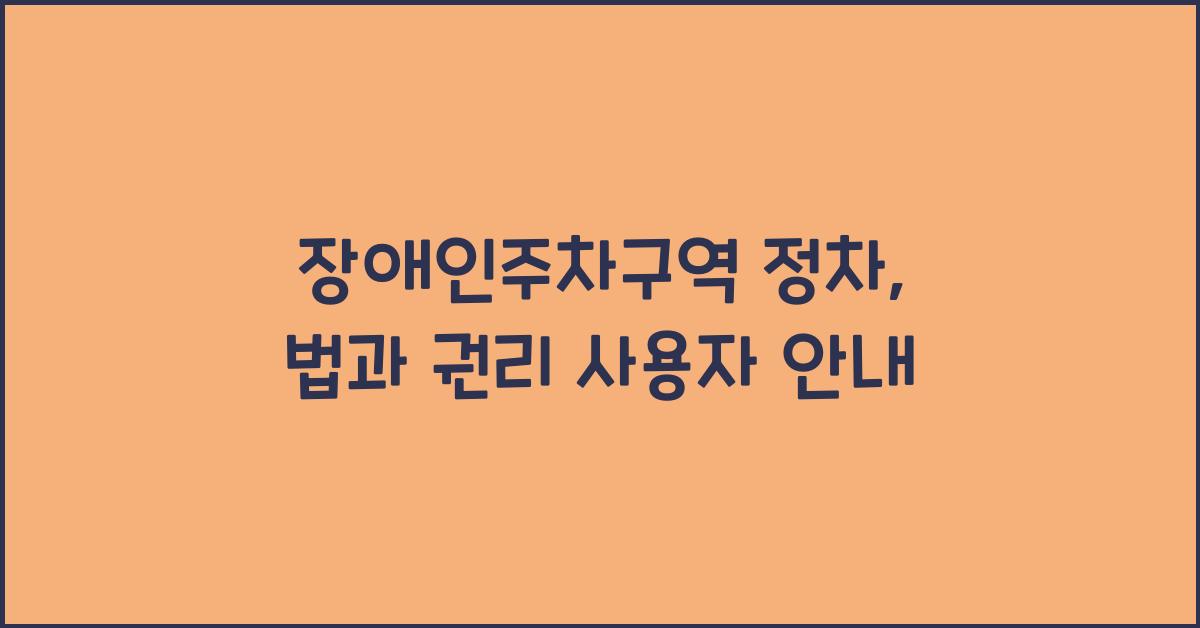 장애인주차구역 정차