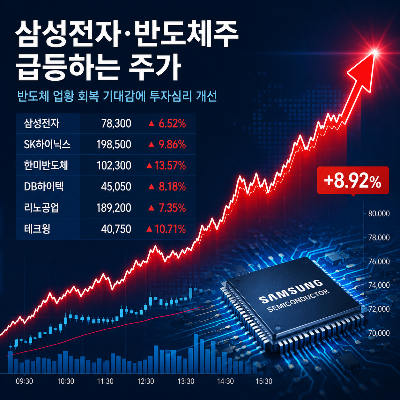 젠슨 황 효과에 삼성전자&middot;반도체주 급등