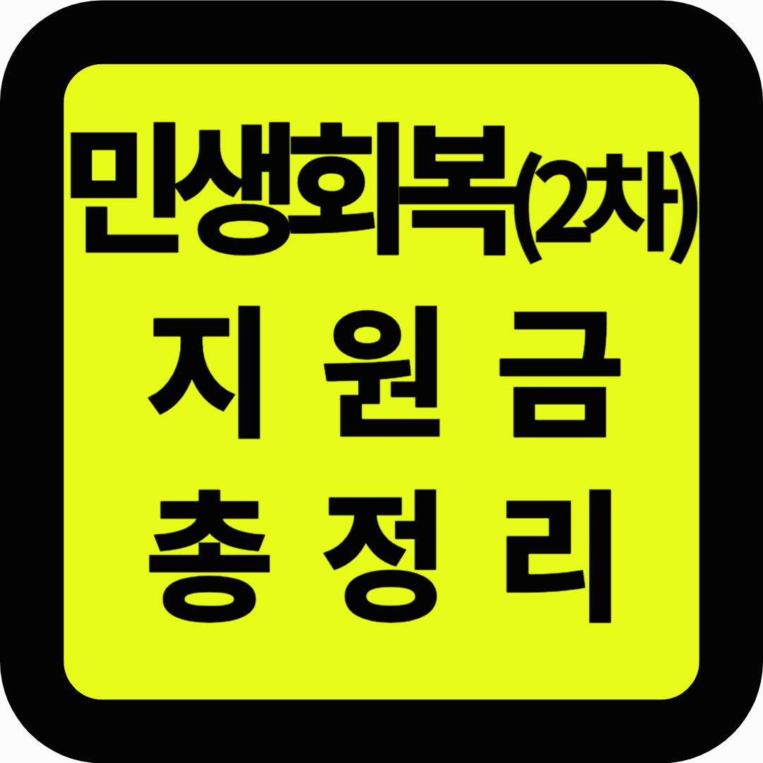 2차 민생회복지원금 총정리