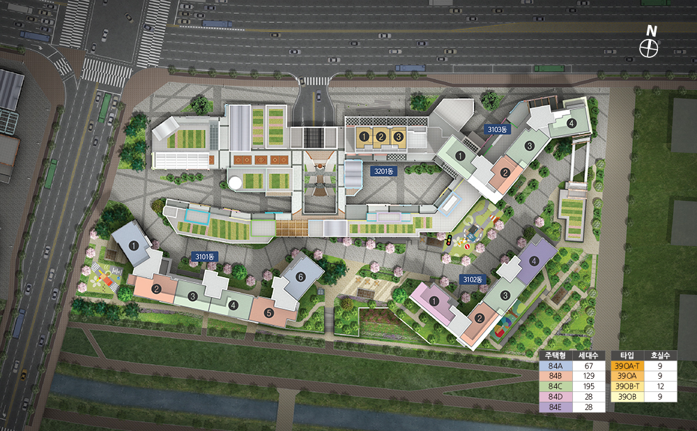 검단신도시 금강 더 시글로 - 단지 배치도