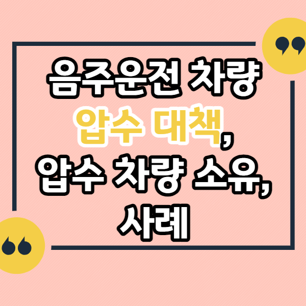 음주운전-차량-압수대책