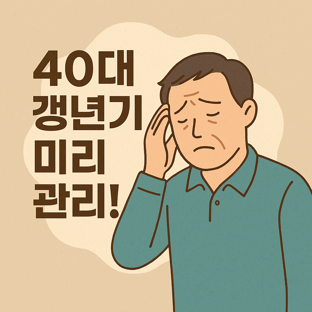 40대 갱년기 남성 증상 관리 방법