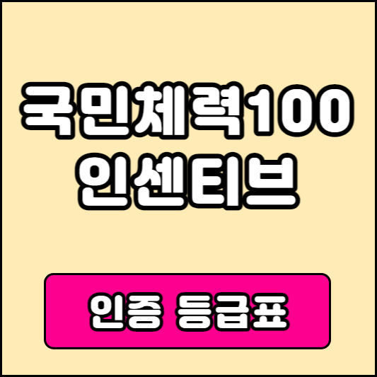 국민체력100 인증등급표