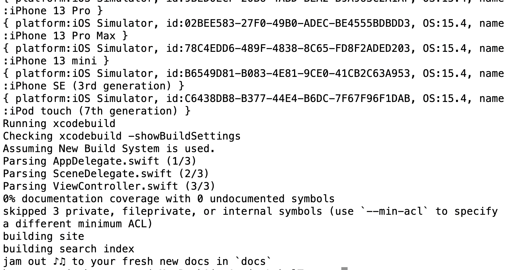 jazzy 실행 성공화면
