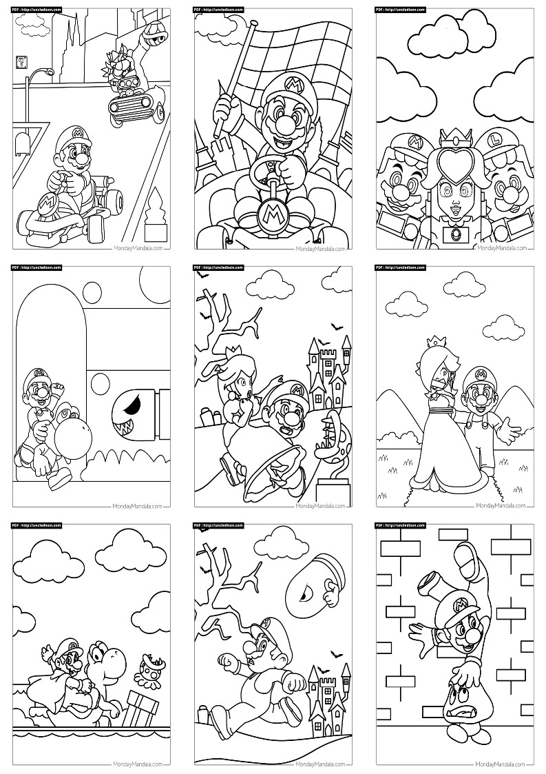 슈퍼마리오 색칠공부 무료도안