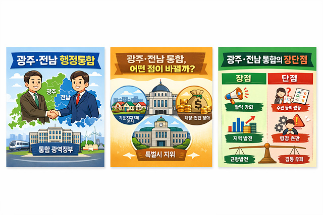 광주 전남 행정통합 총정리-장단점 등