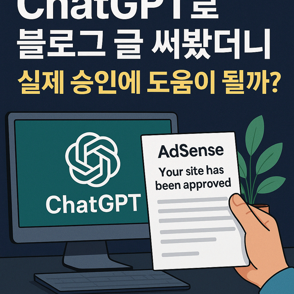 ChatGPT로 블로그 글 써봤더니 실제 승인에 도움이 될까?