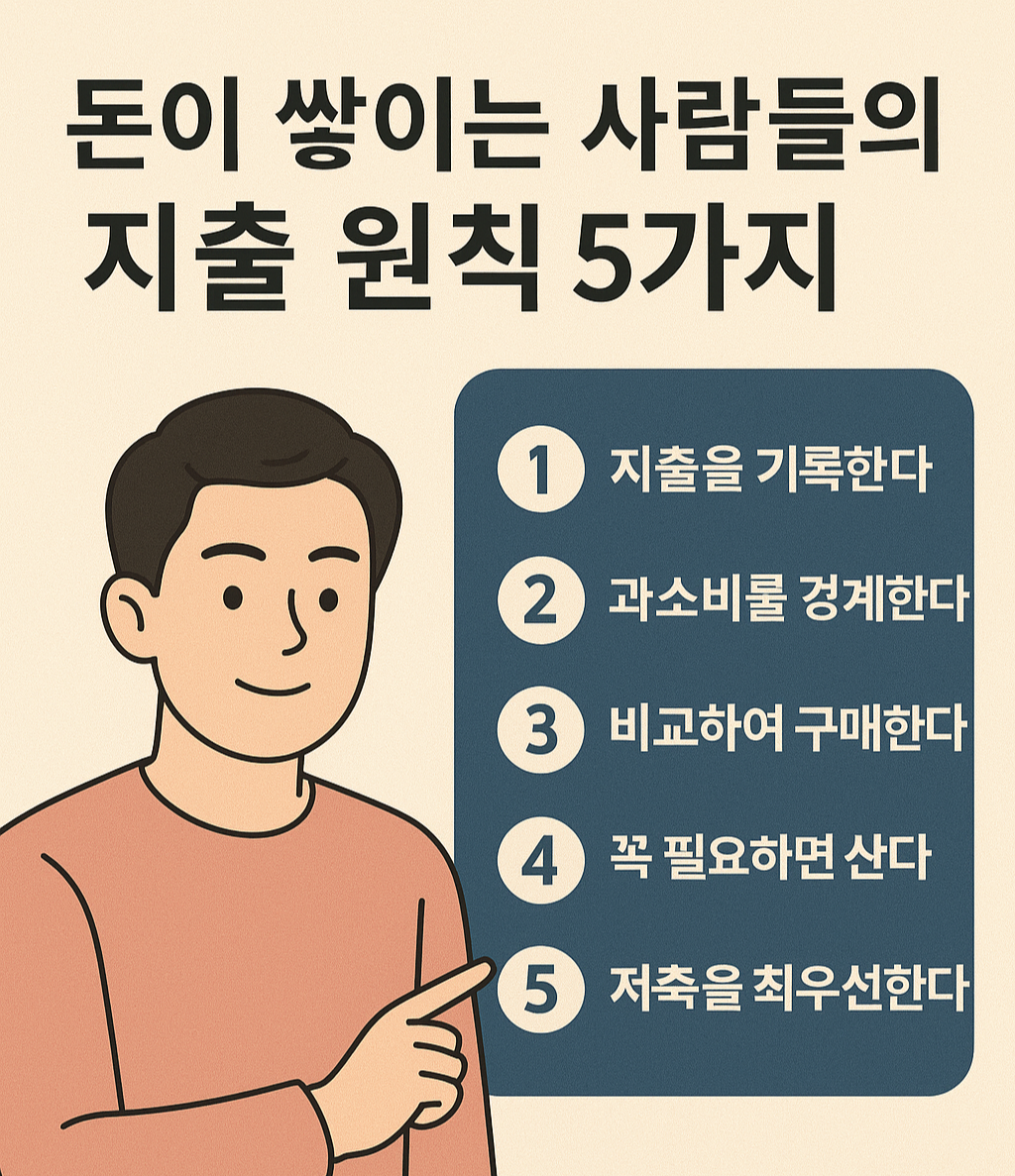 돈이 쌓이는 사람들의 지출 원칙 5가지