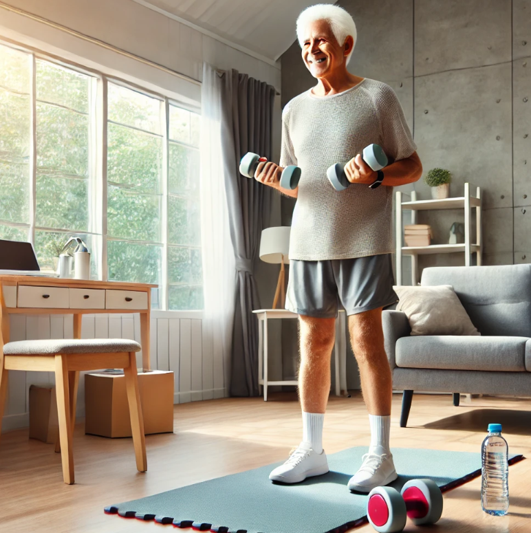 홈트레이닝 하는 시니어