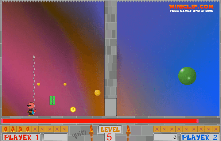 악마를-조종하여-버블들을-터트리는-화면