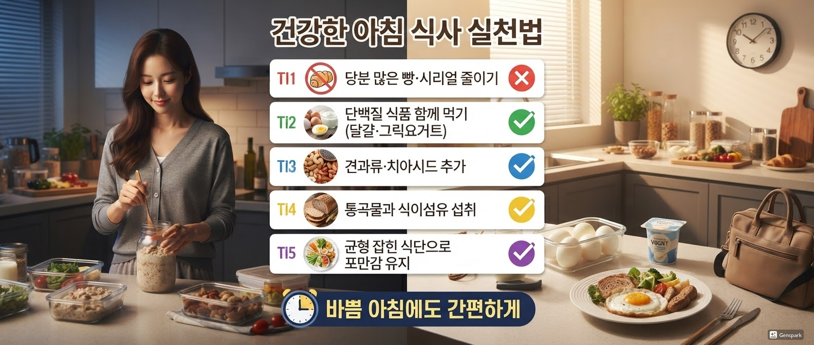 건강한 아침 식사 실천법