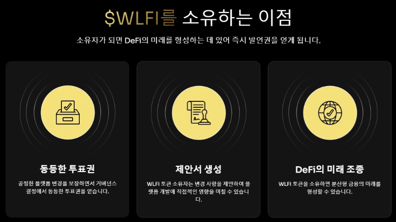 WLFI 토큰노믹스 및 기능
