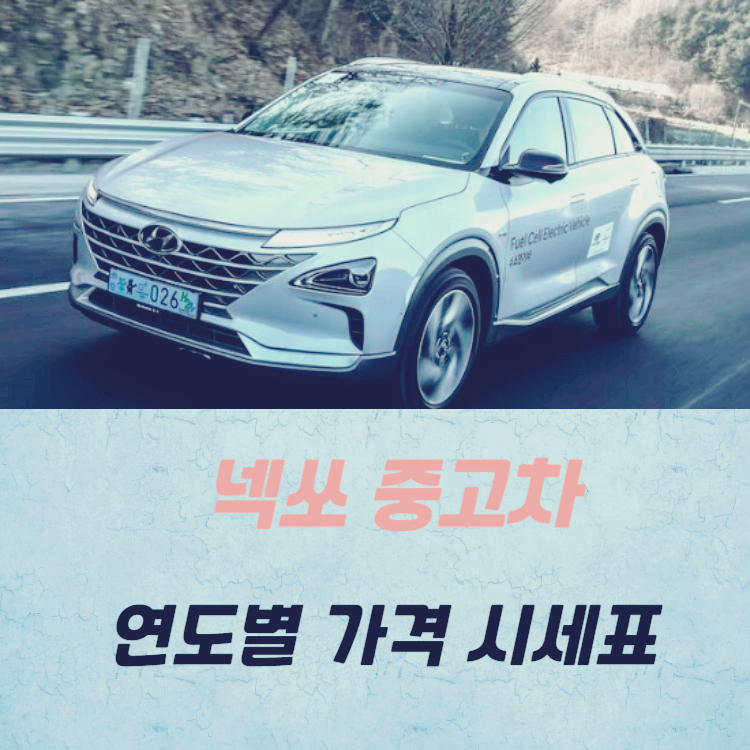 넥쏘 중고차 가격 시세표 : 24년 상반기