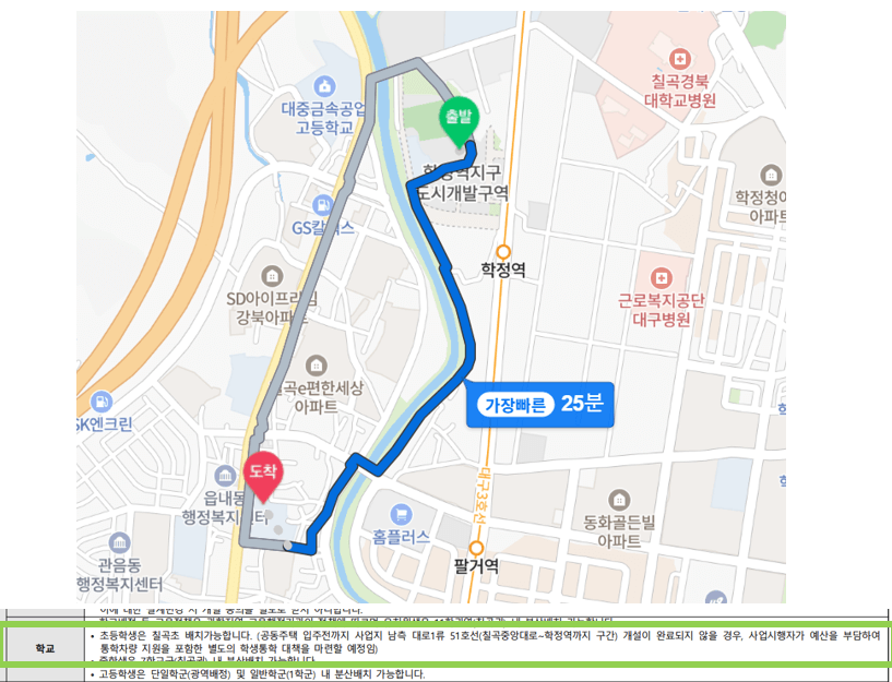 두산위브제니스센트럴시티 학군