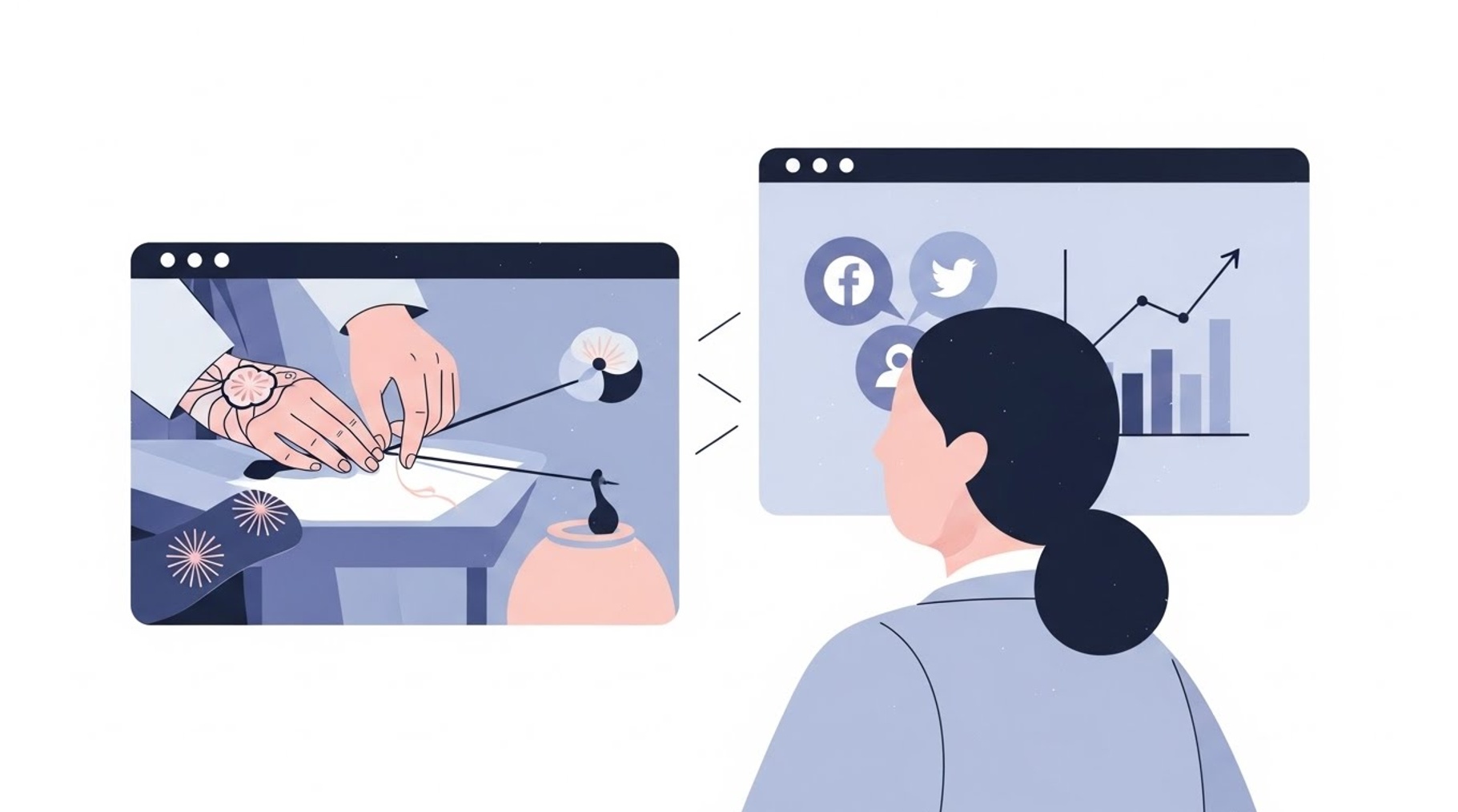 자동화 시스템을 확인하는 여성, 반복 작업을 줄여야 합니다.