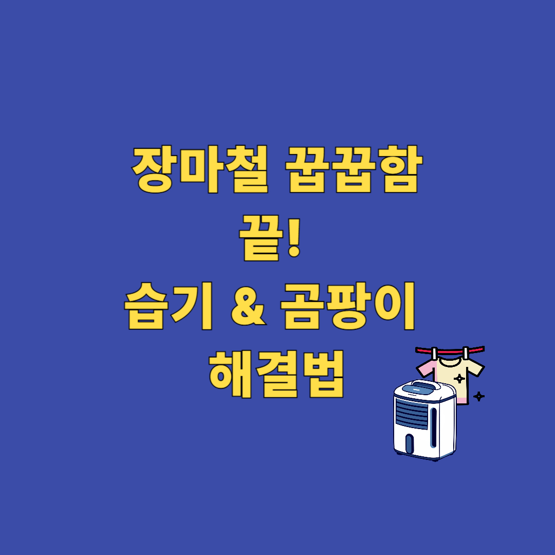 장마철 습기제거 방법