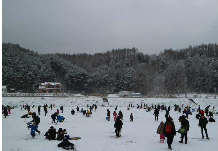 눈꽃, 얼음, 불빛이 가득한 한국의 겨울 축제