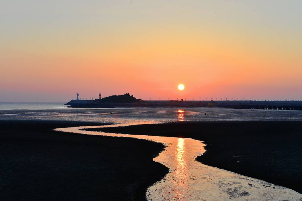 고창 구시포 해수욕장 일몰