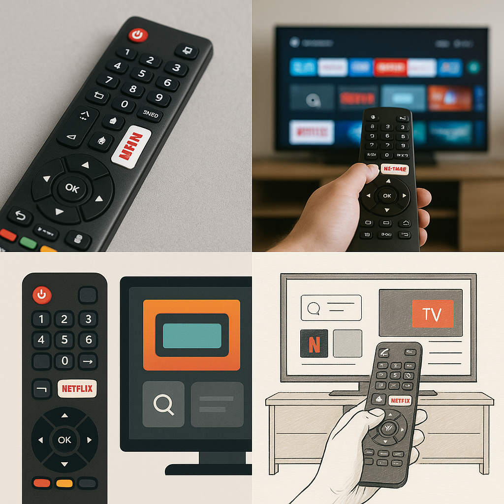 시니어를 위한 스마트 TV 리모컨으로 넷플릭스 보기