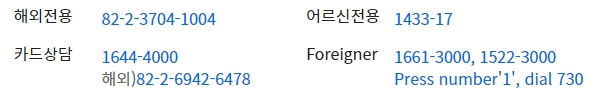 해외 및 어르신 전용 등 특수 목적 상담 전화번호 목록