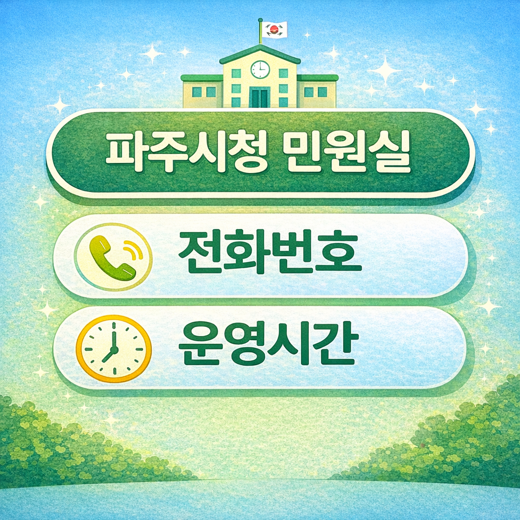 파주시청 민원실 전화번호 근무시간 여권발급 주차장 정보 총정리