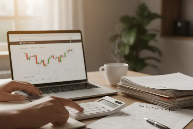 ISA 만기 자금을 IRP로 이체하며 연말정산 공제 준비를 하는 현실적인 책상 장면