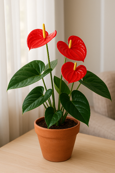 안스리움의 매력 &ndash; 붉은 꽃이 오래 가는 이유