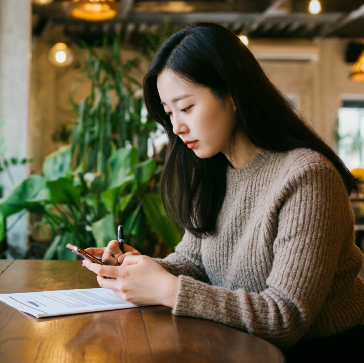 신청서작성하는-한국여자01