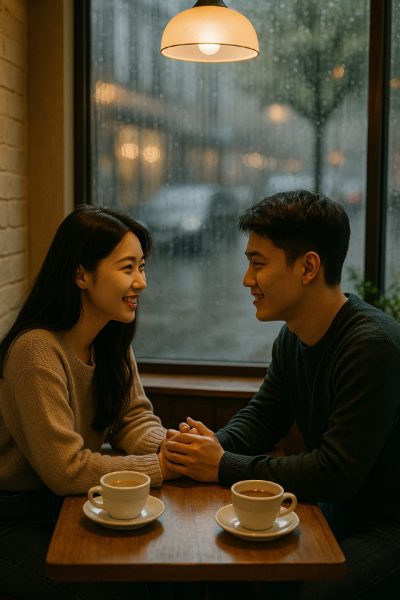 비오는날 서울 연남동 북카페 데이트