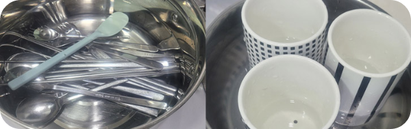 구연산으로 수저 소독하기