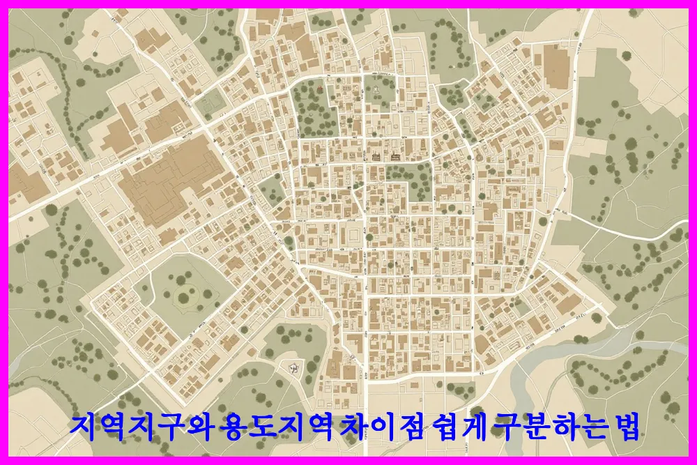지역지구와 용도지역 차이점 쉽게 구분하는 법