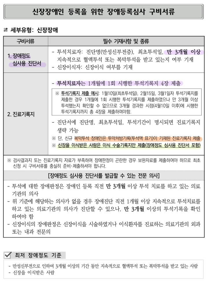 장애등급심사-구비서류