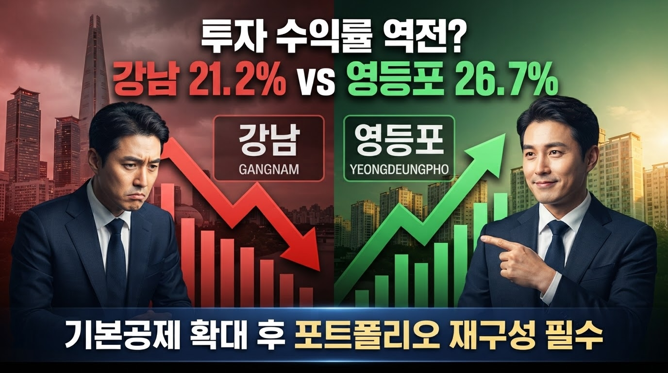 기본공제 14억 확대로 중저가 주택 세금 부담 감소. 강남 초고가 vs 영등포 중저가 투자 수익률 재계산. 40대 투자자 포트폴리오 재구성 전략 분석.