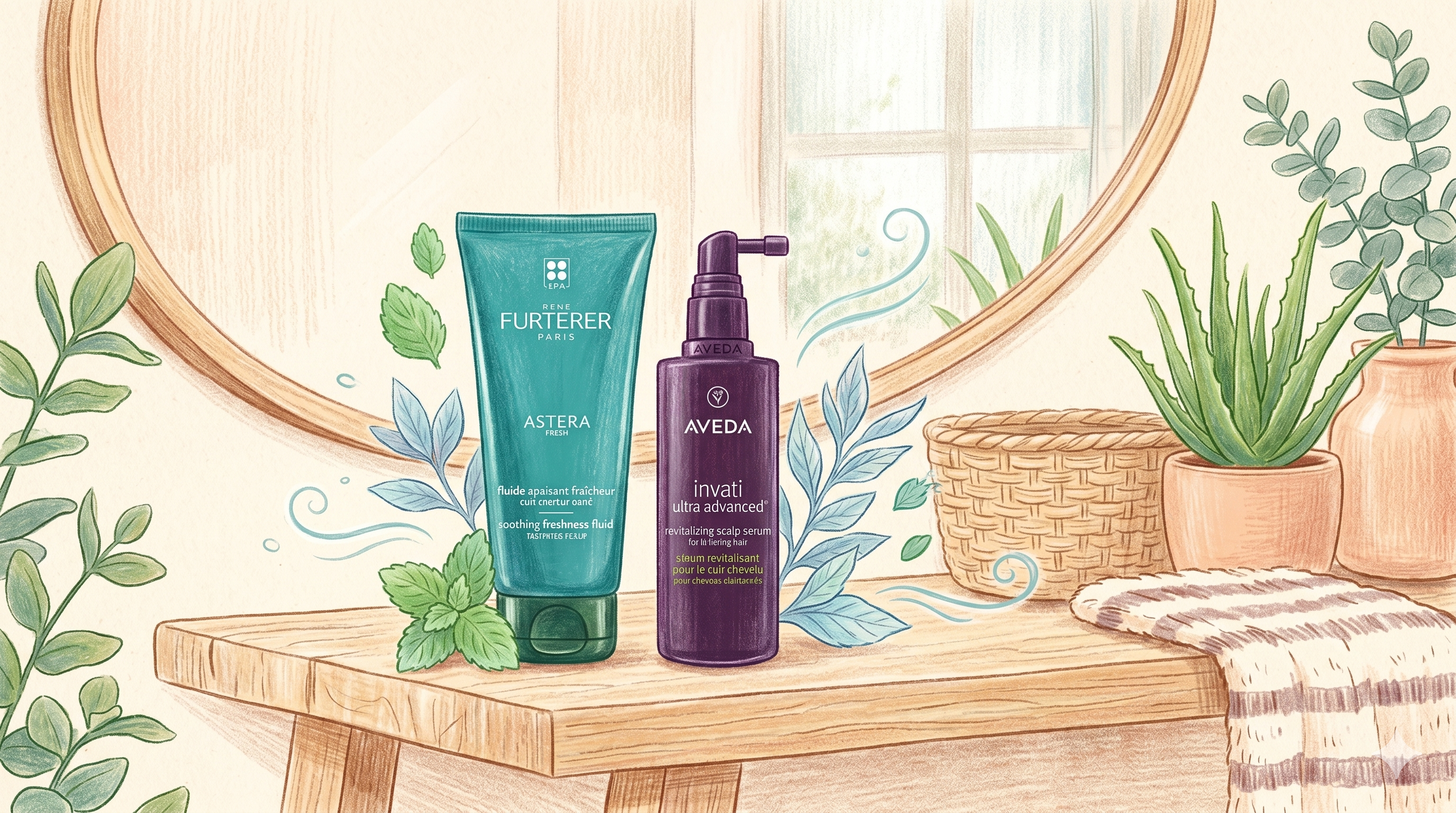 블로거 집콕이가 직접 그린 샤넬과 랑콤 클렌징 폼 색연필 일러스트(Color pencil drawing of luxury cleansing foam by blogger Jipkok)