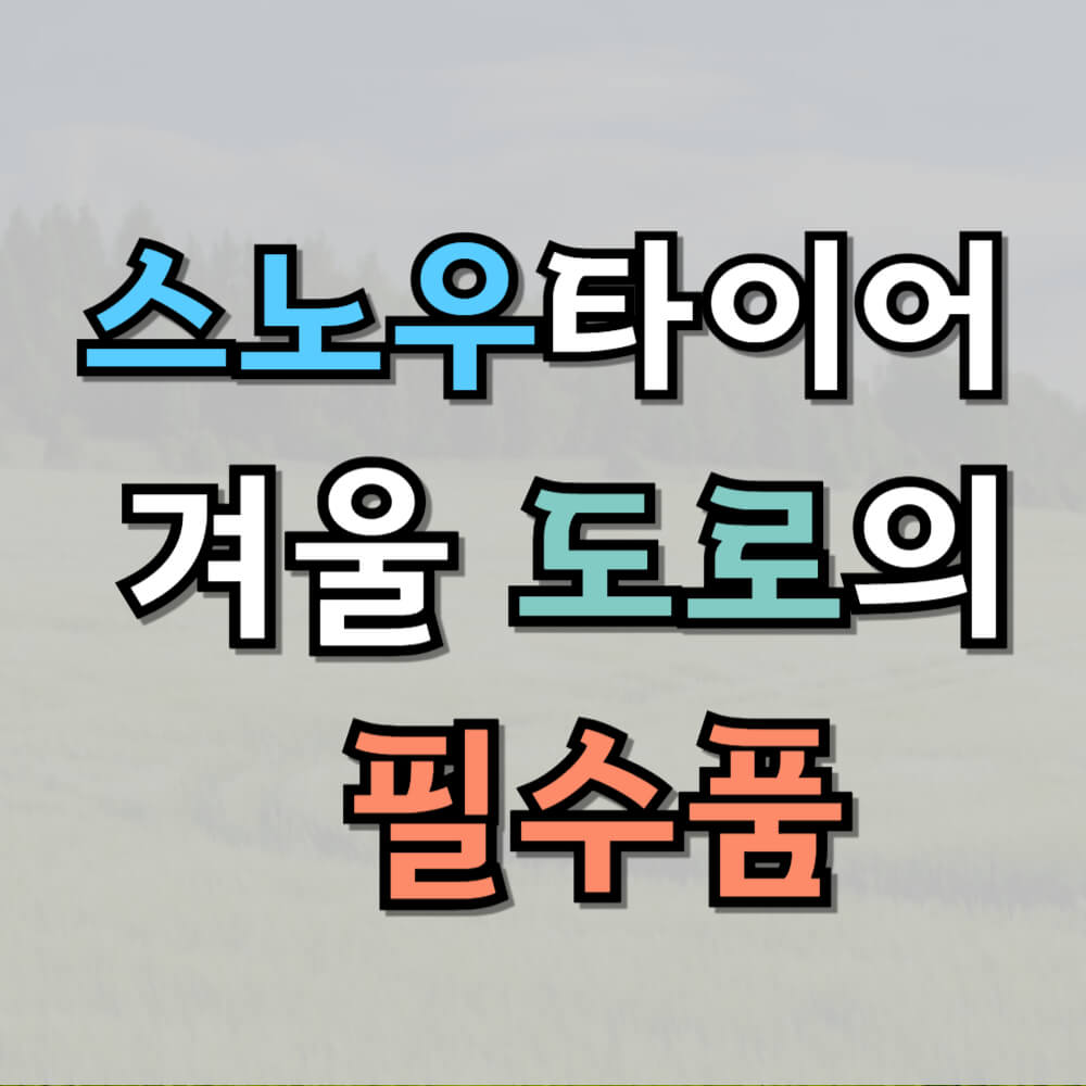 스노우타이어, 겨울 도로의 필수품