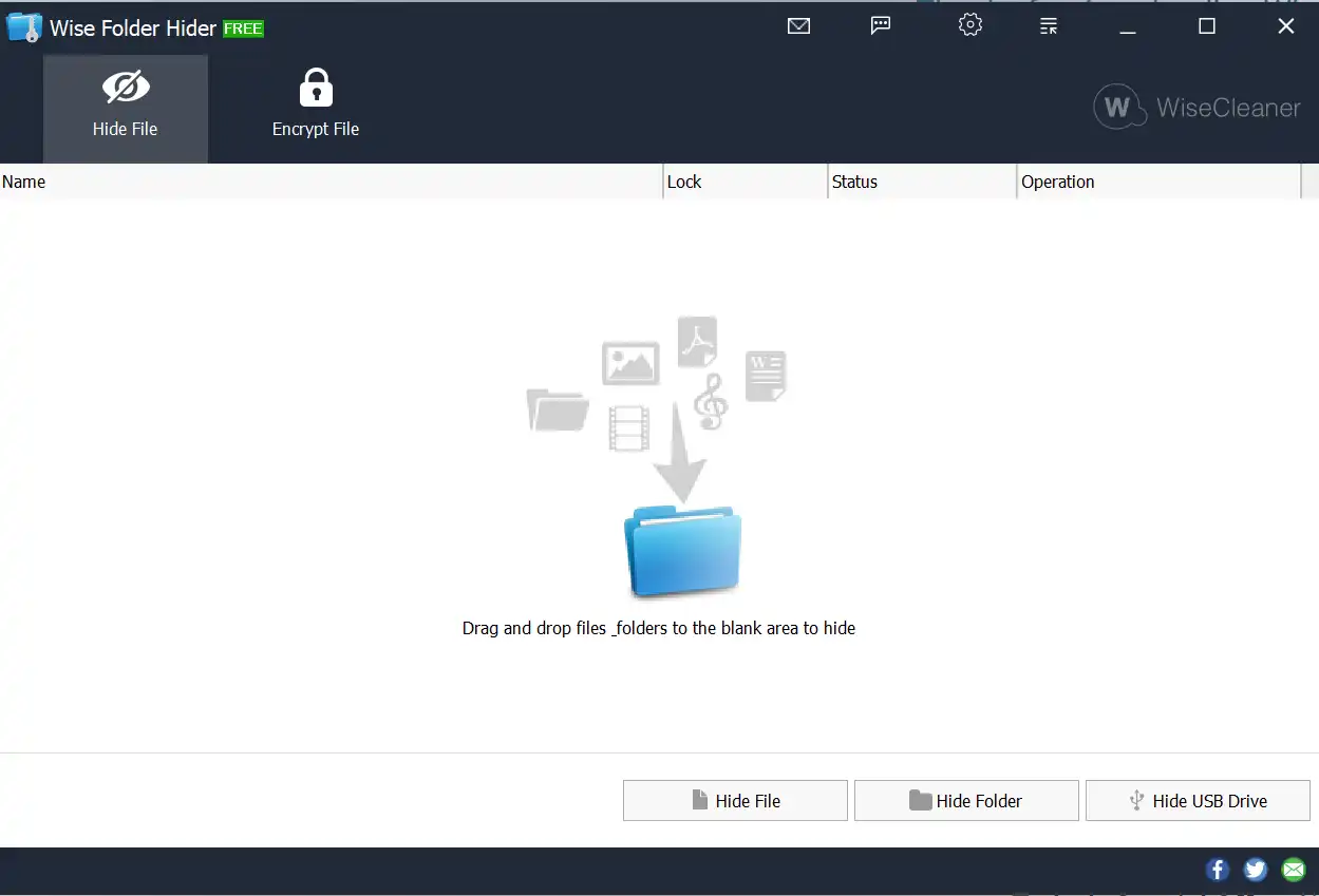 wise folder hider 숨기기 설정