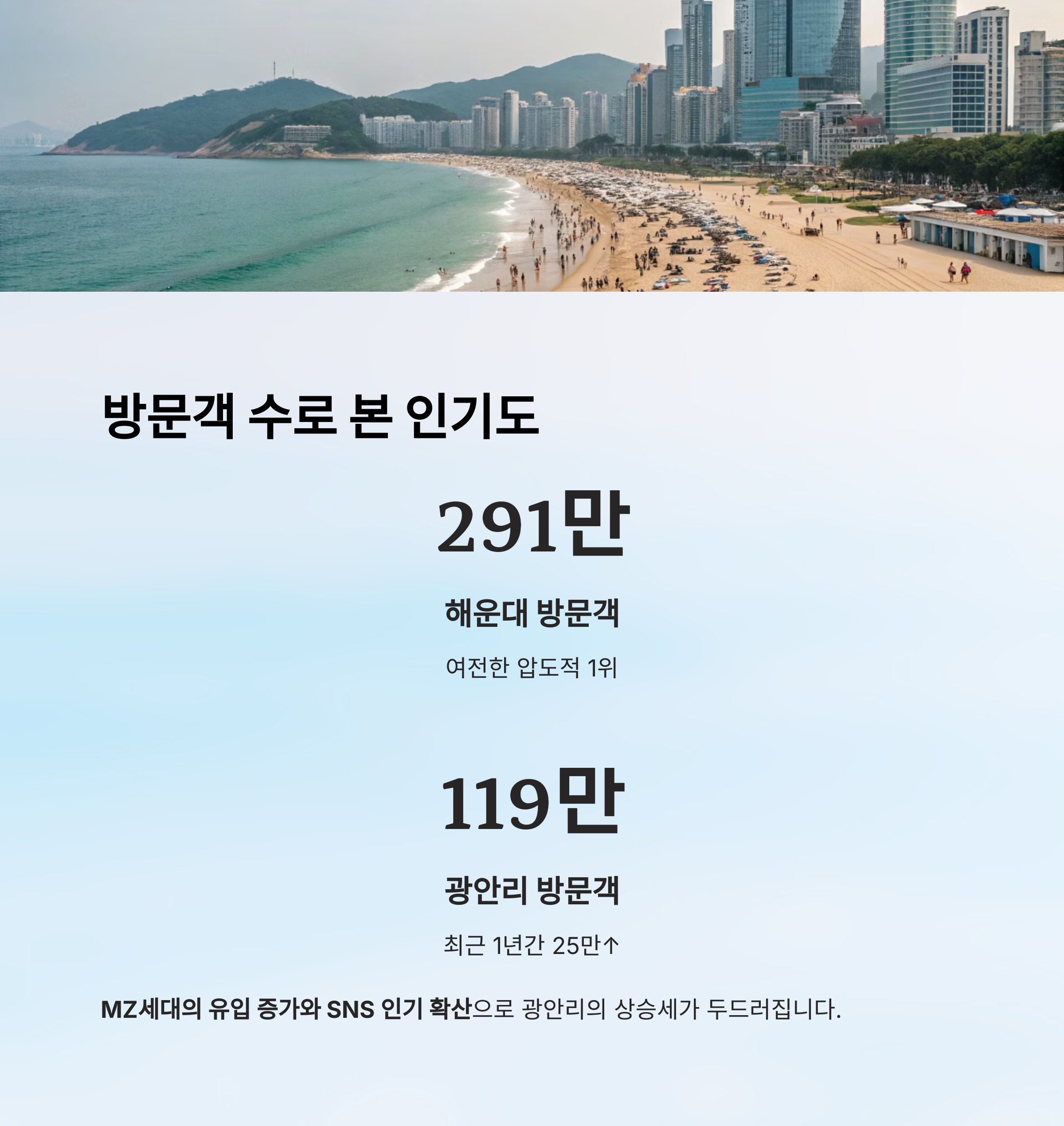 방문객 수로 본 인기도